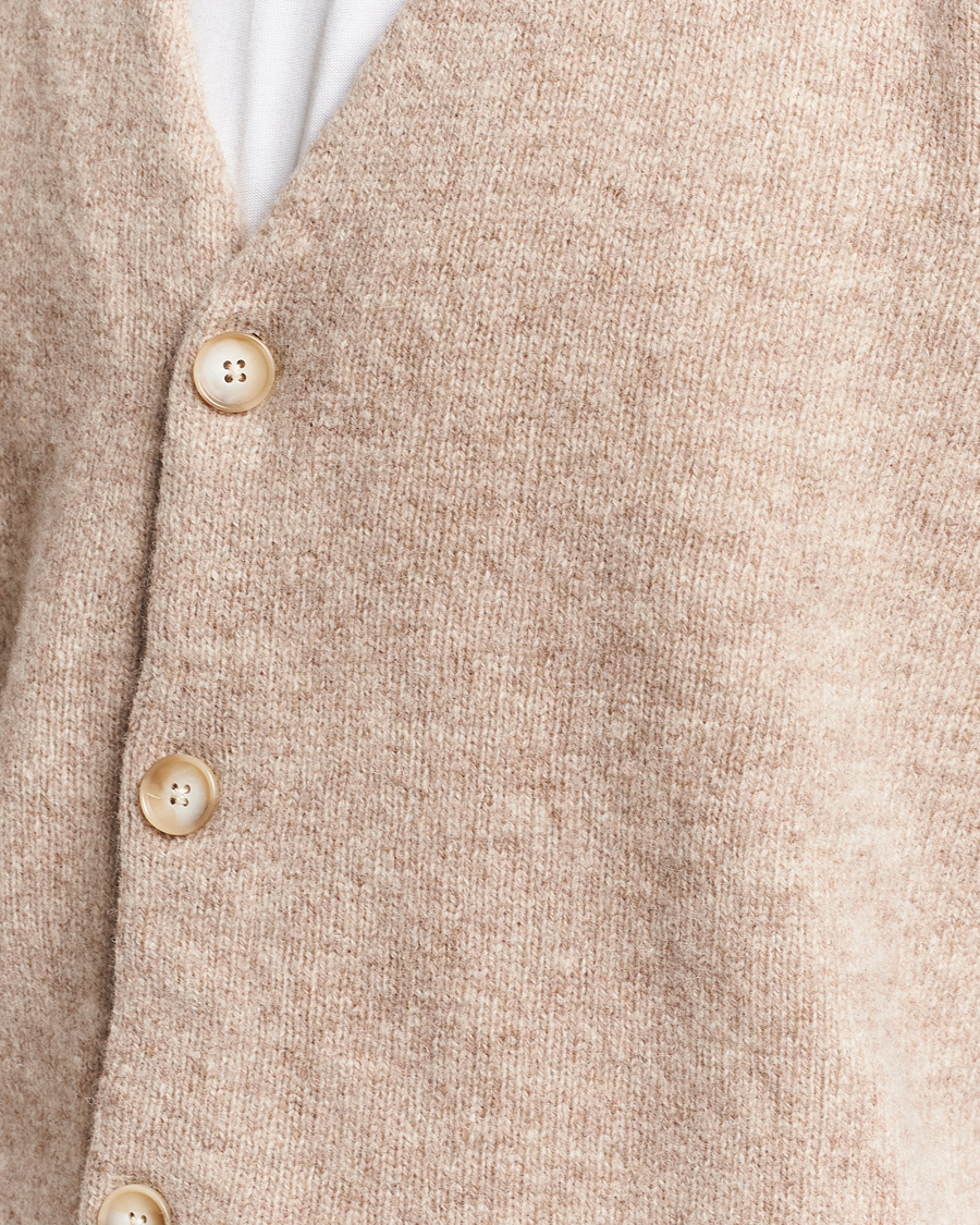 Herre | Gensere | NN07 | Nathan Brushed Cardigan Khaki Melange