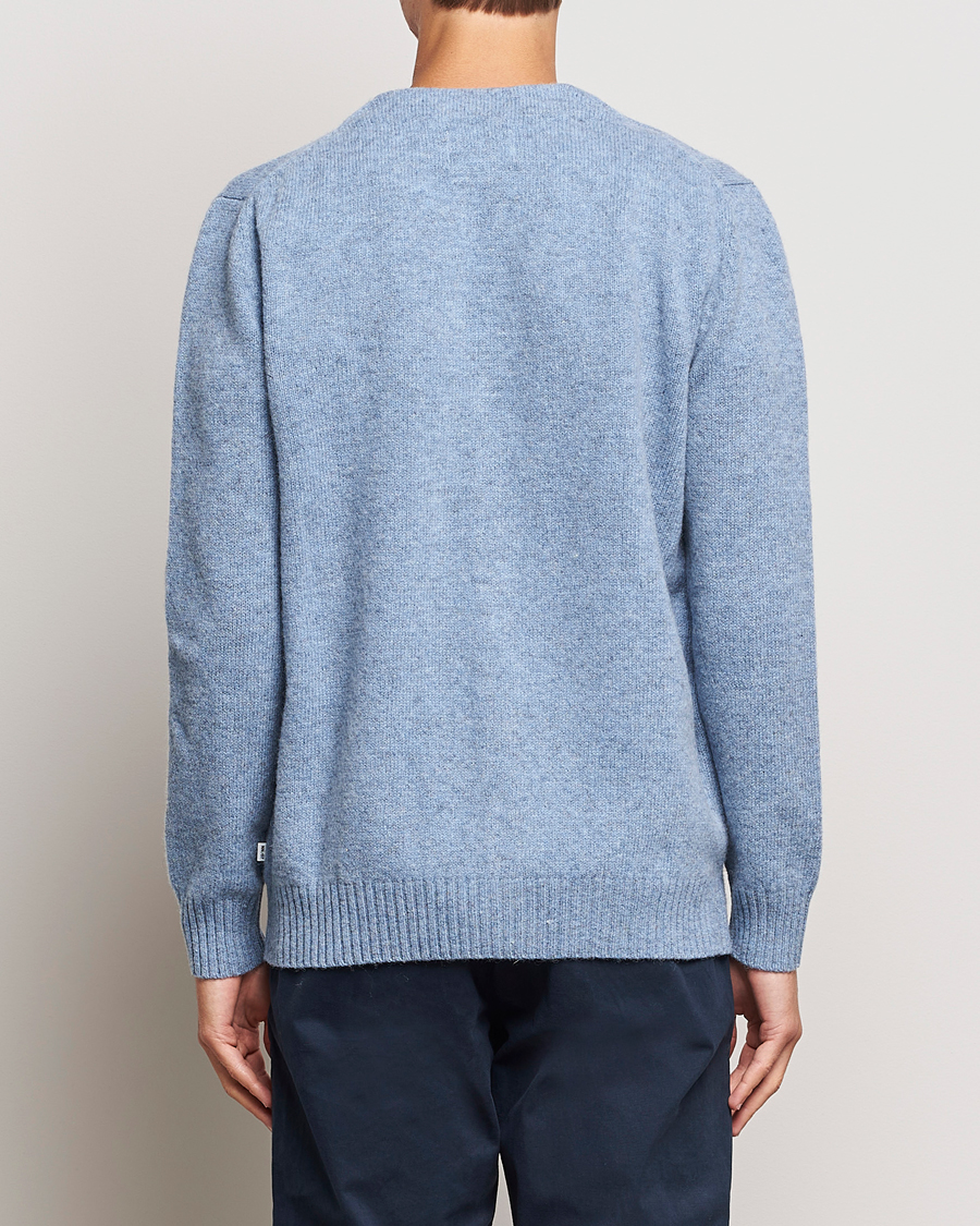 Herre | Gensere | NN07 | Nathan Brushed Cardigan Light Blue Melange