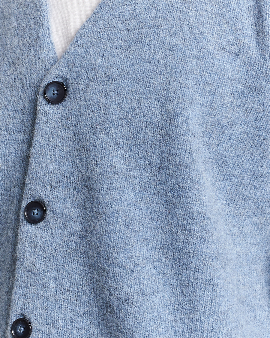 Herre | Gensere | NN07 | Nathan Brushed Cardigan Light Blue Melange