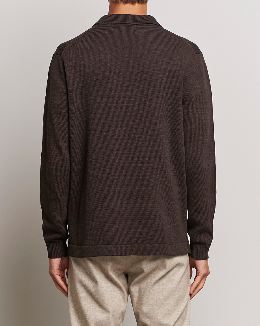 Herre | Gensere | NN07 | Vito Knitted Polo Demitasse Brown