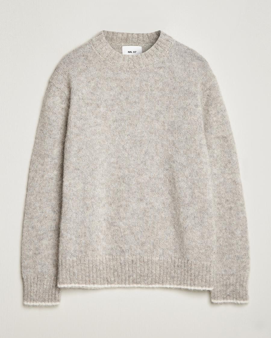 Herre | Gensere | NN07 | Jack Wool Crew Neck Sweater Light Grey Melange