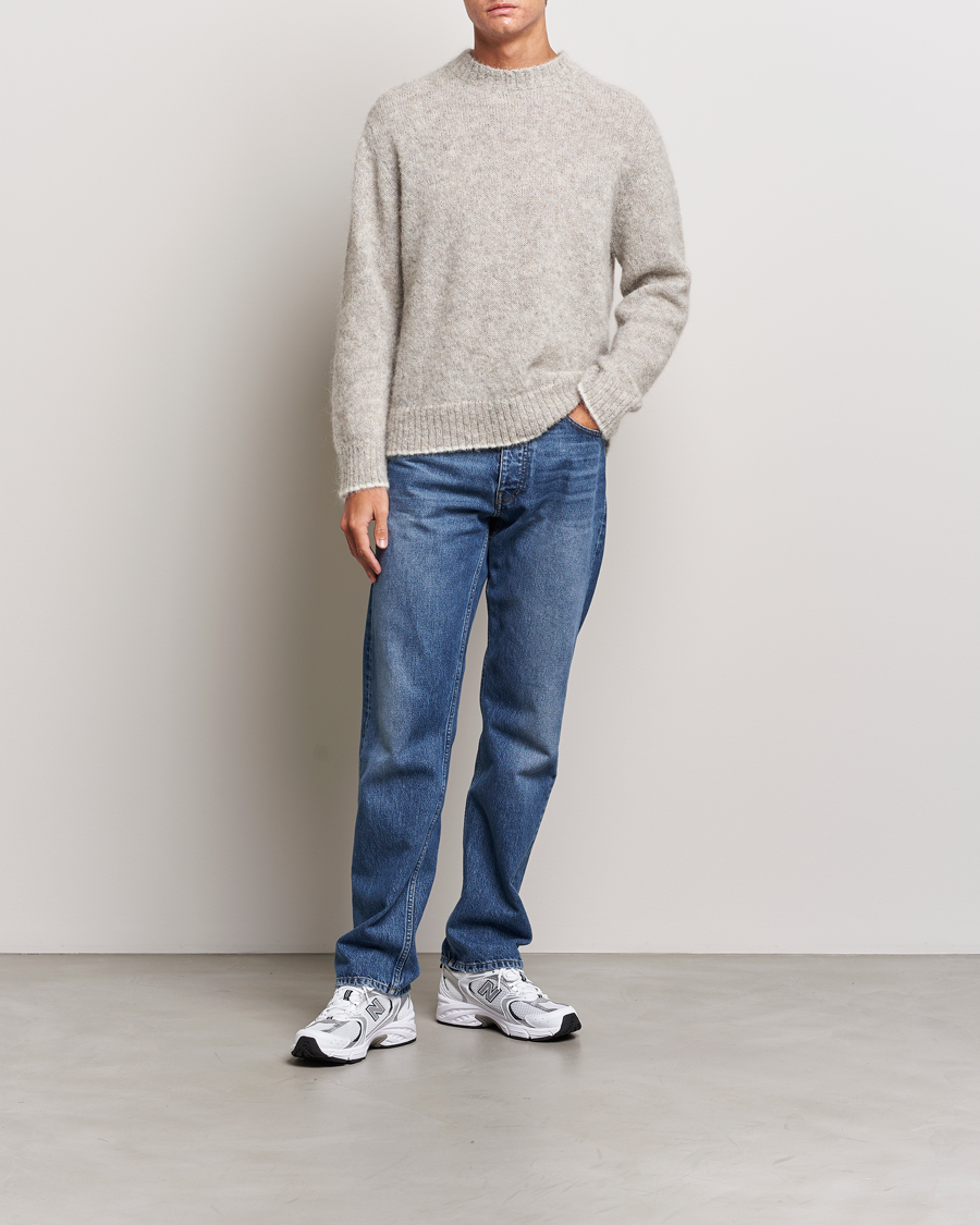 Herre | Gensere | NN07 | Jack Wool Crew Neck Sweater Light Grey Melange