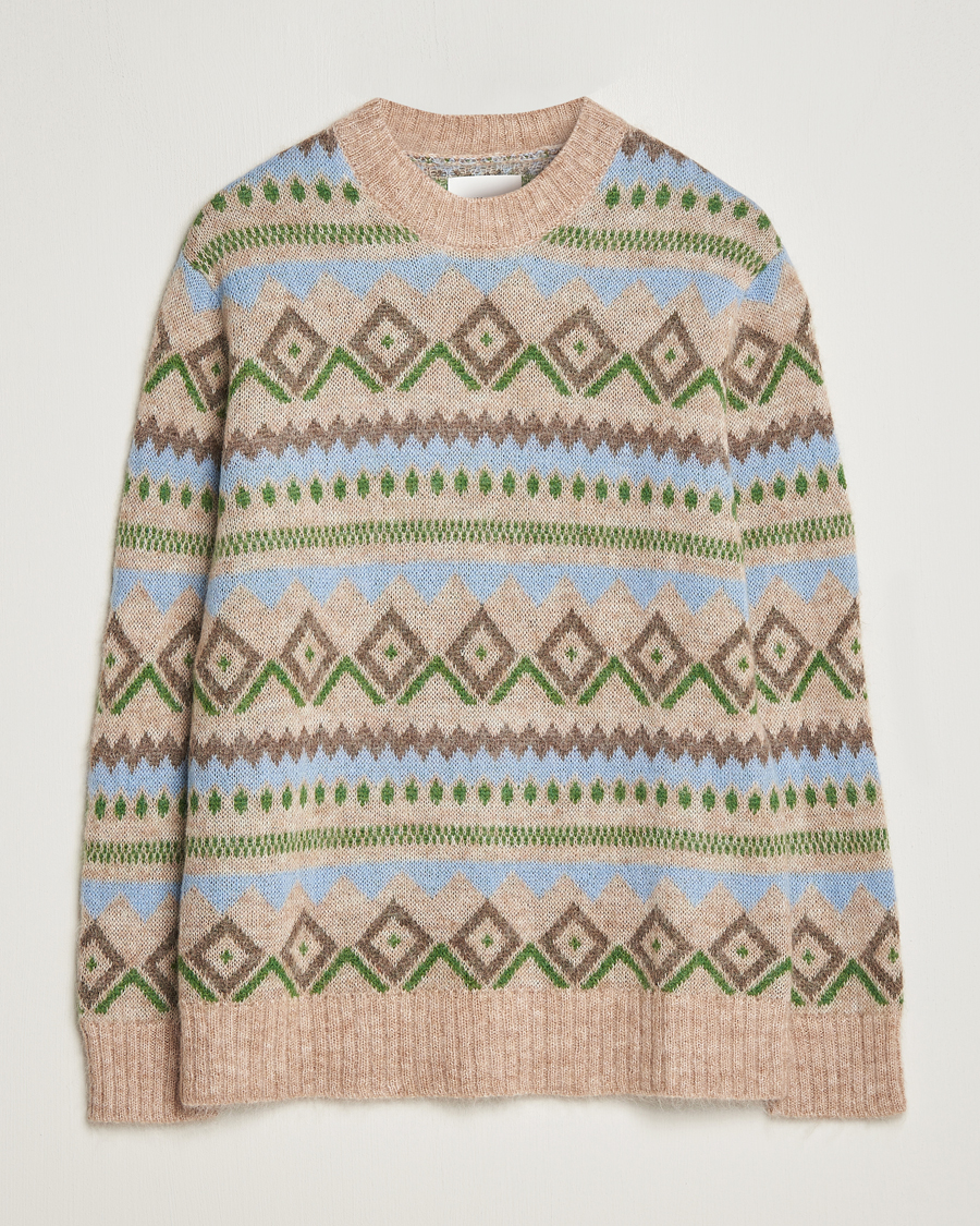 Herre | Gensere | NN07 | Morgan Wool Fairisle Sweater Nature Melange