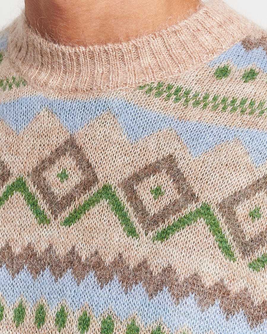 Herre | Gensere | NN07 | Morgan Wool Fairisle Sweater Nature Melange