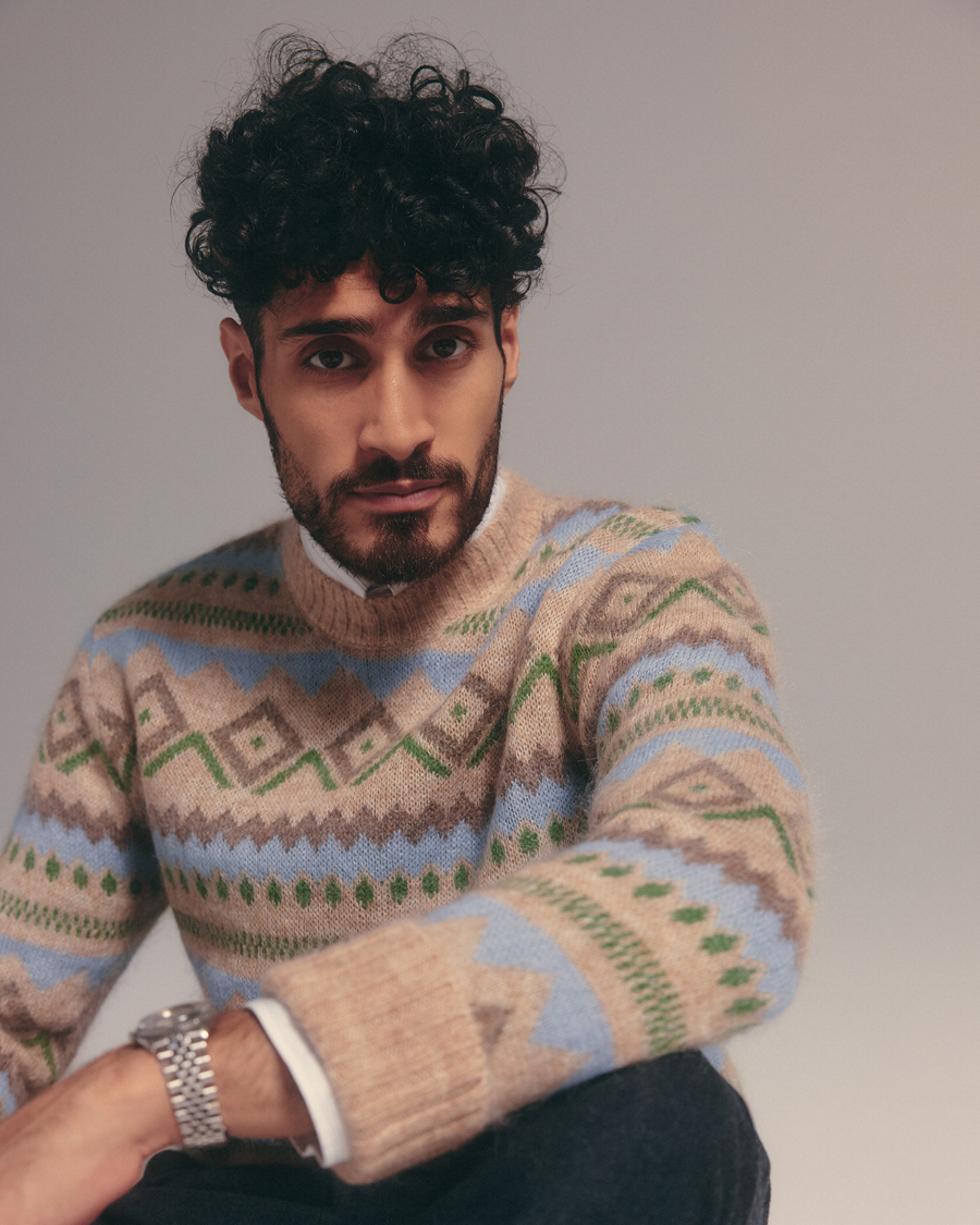 Herre | Gensere | NN07 | Morgan Wool Fairisle Sweater Nature Melange