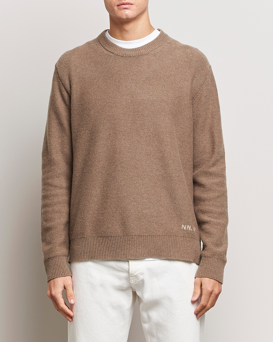 Herre |  | NN07 | Nigel Lambswool Crew Neck Pullover Shitake