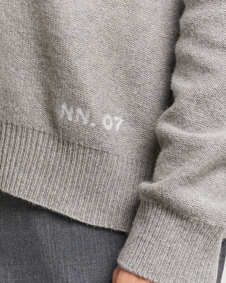Herre | Gensere | NN07 | Nigel Lambswool Crew Neck Pullover Light Grey Melange