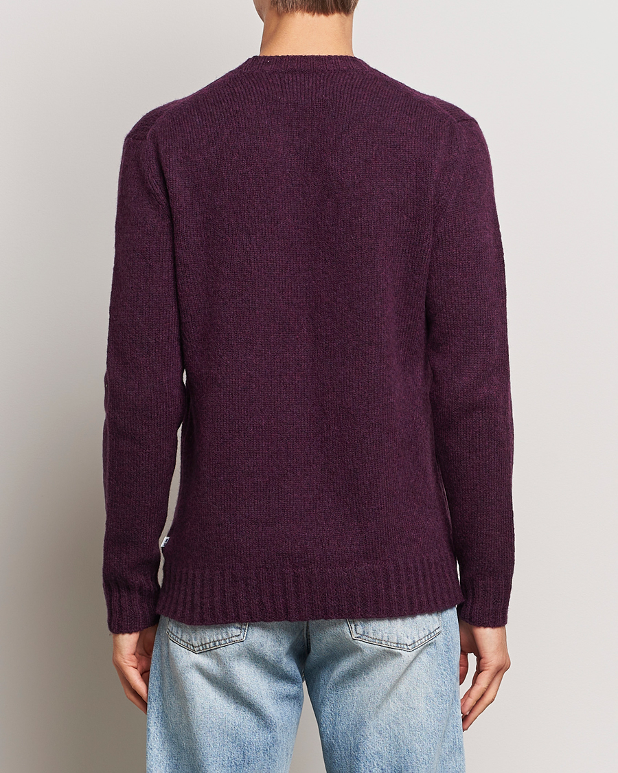 Herre | Gensere | NN07 | Lee Brushed Wool Crew Neck Plum