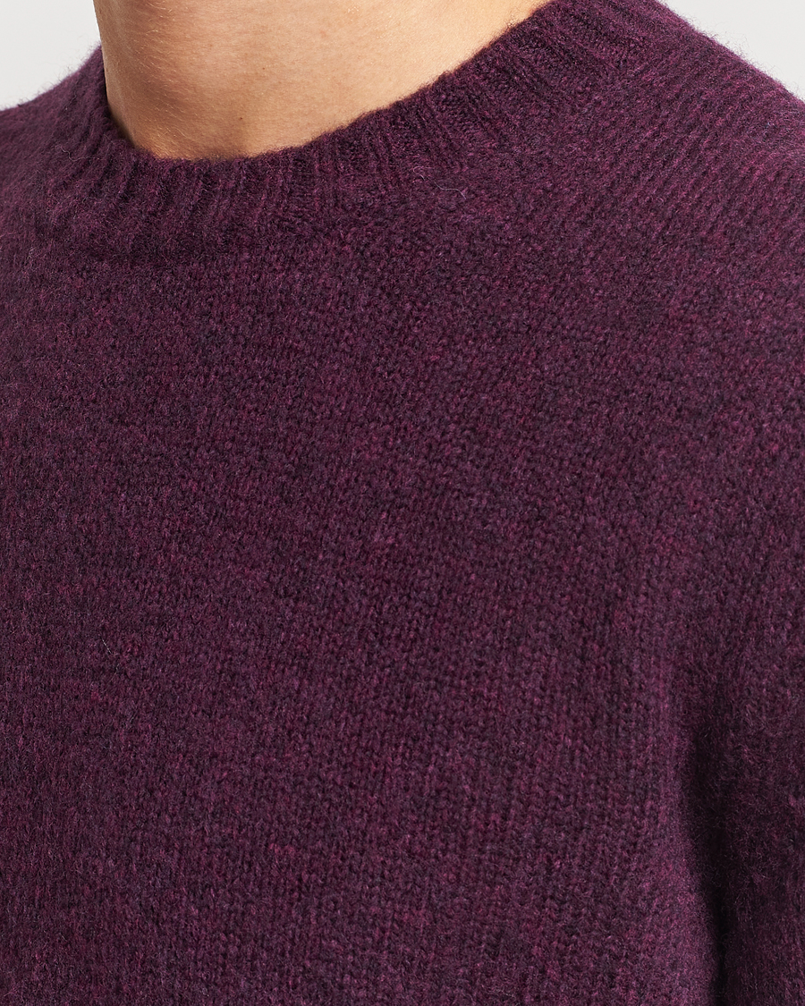 Herre | Gensere | NN07 | Lee Brushed Wool Crew Neck Plum