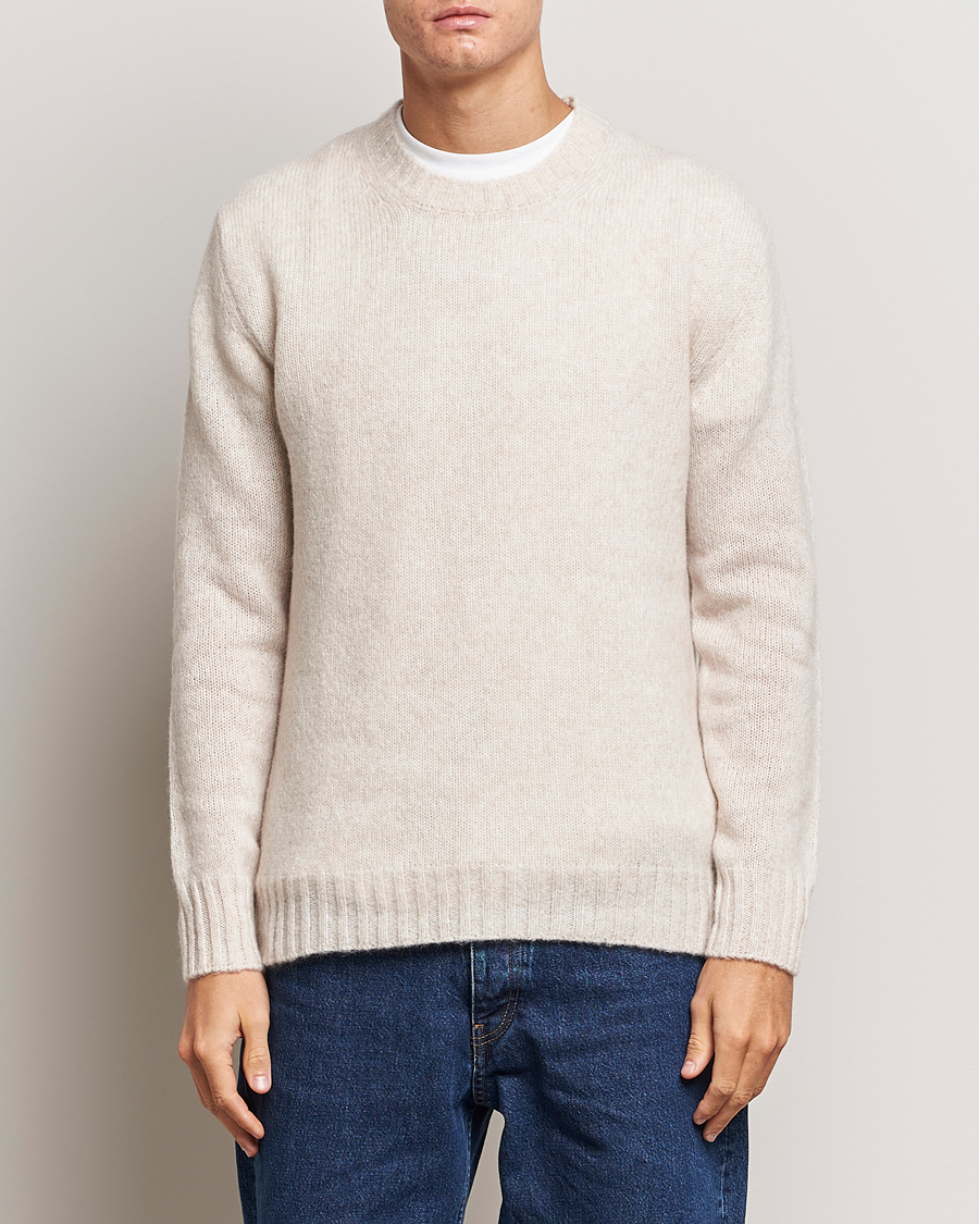 Herre |  | NN07 | Lee Brushed Wool Crew Neck Oat