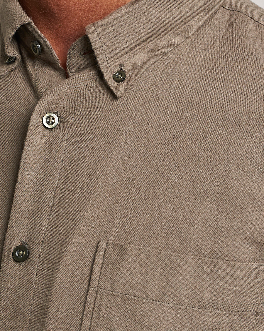 Herre | Skjorter | NN07 | Arne Brushed Flannel Shirt Dark Clay