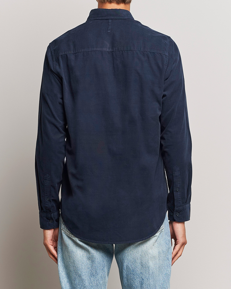 Herre | Skjorter | NN07 | Arne Baby Cord Shirt Navy Blue