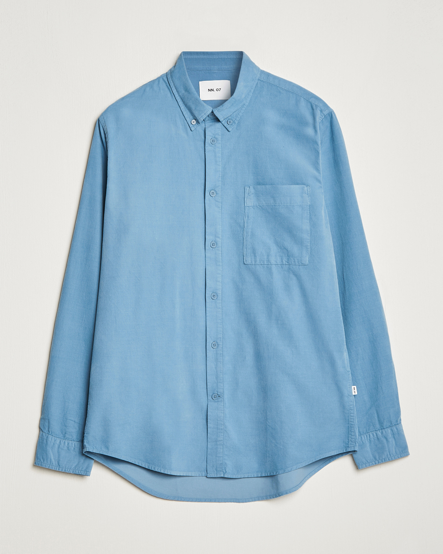 Herre |  | NN07 | Arne Baby Cord Shirt Dust Blue