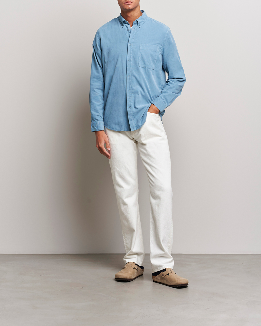 Herre | Skjorter | NN07 | Arne Baby Cord Shirt Dust Blue