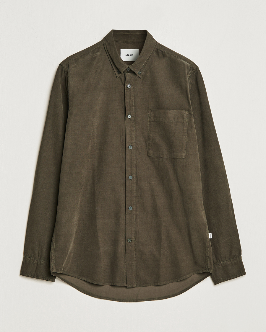 Herre | Skjorter | NN07 | Arne Baby Cord Shirt Dark Green
