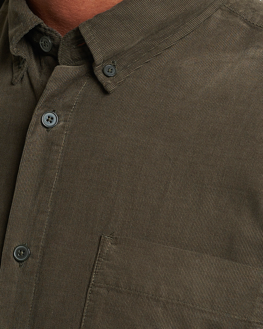Herre | Skjorter | NN07 | Arne Baby Cord Shirt Dark Army
