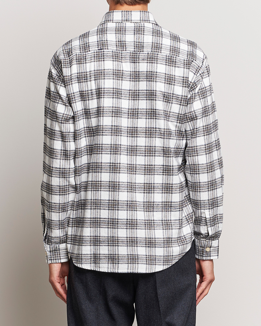 Herre | Skjorter | NN07 | Deon Brushed Flannel Checked Shirt Cream/Brown