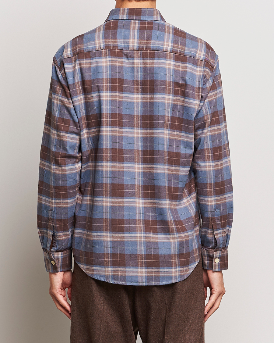Herre | Skjorter | NN07 | Deon Brushed Flannel Checked Shirt Brown/Blue