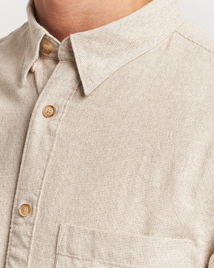 Herre | Skjorter | NN07 | Cohen Brushed Flannel Shirt Off White