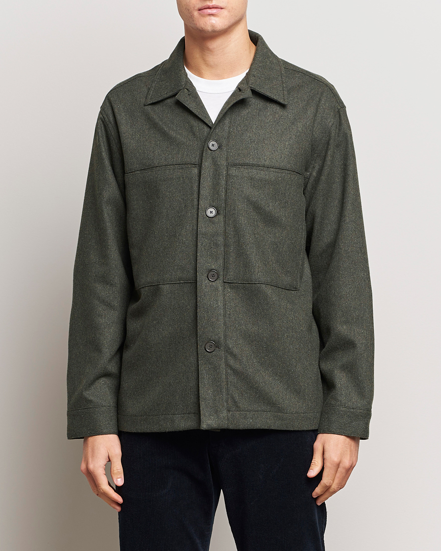 Herre |  | NN07 | Isak Pocket Overshirt Dark Green
