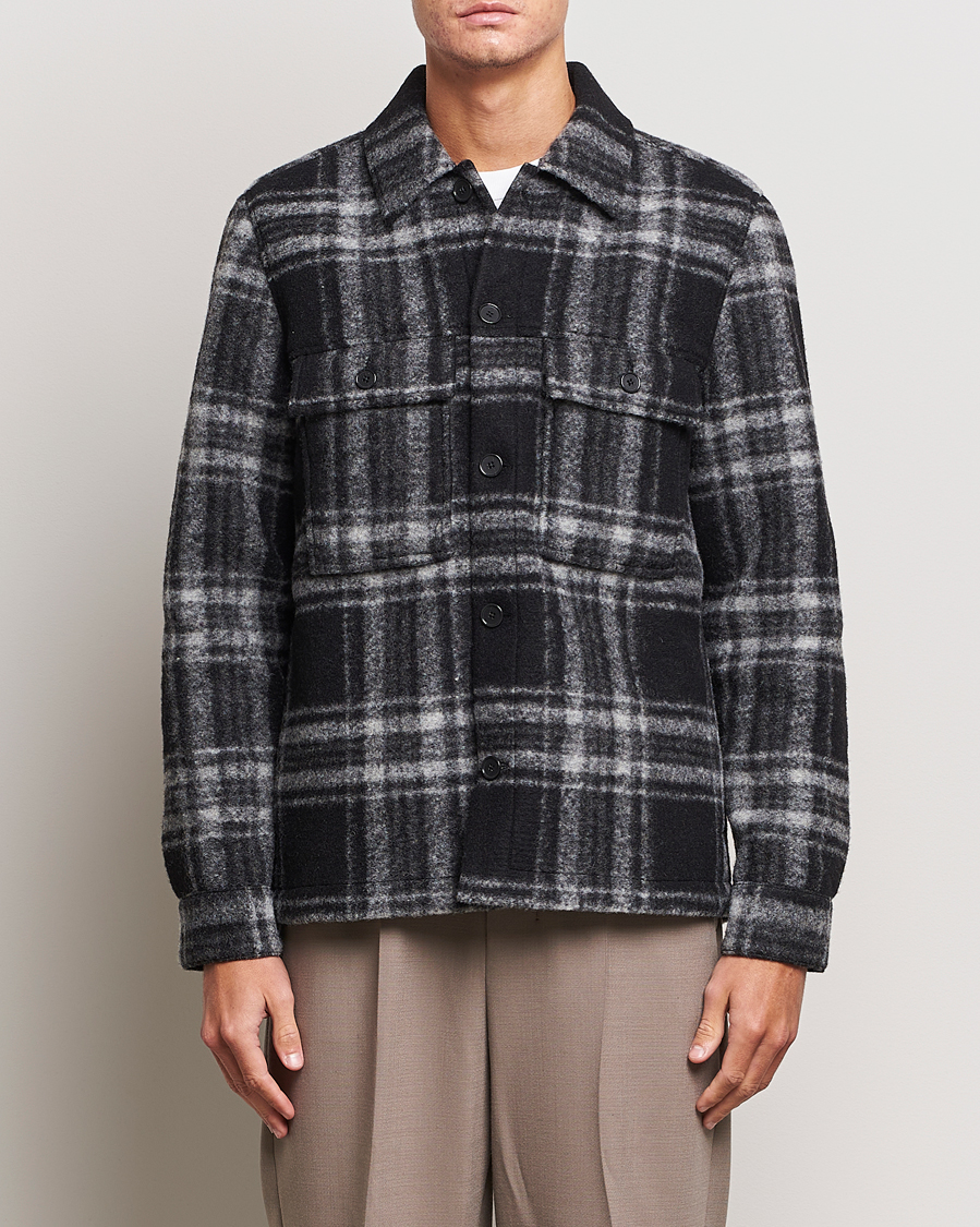 Herre | Jakker | NN07 | Wilas Checked Shirt Jacket Black