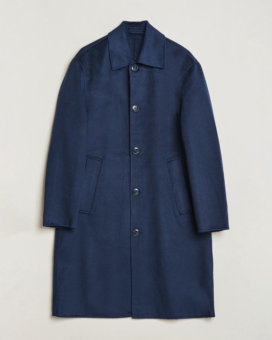 Herre | Jakker | NN07 | Franco Wool Coat Navy Blue