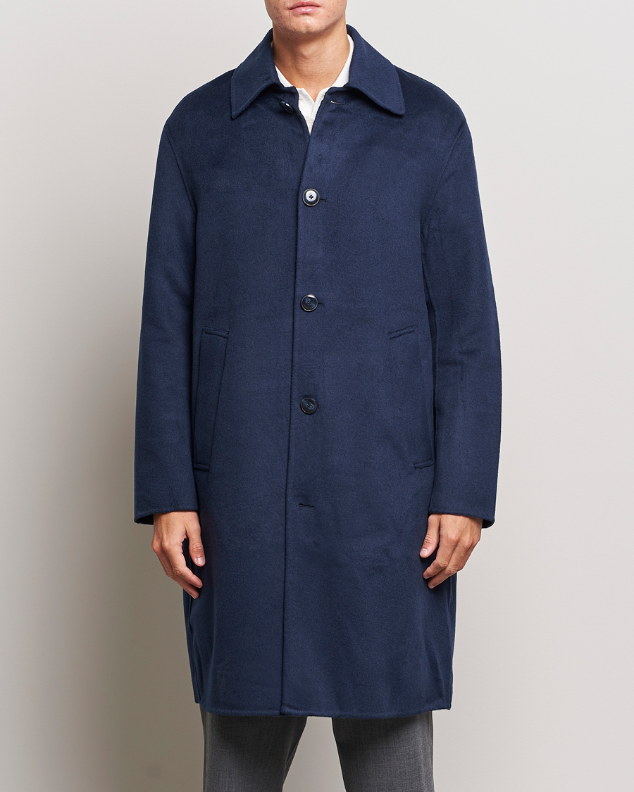 Herre | Frakker | NN07 | Franco Wool Coat Navy Blue