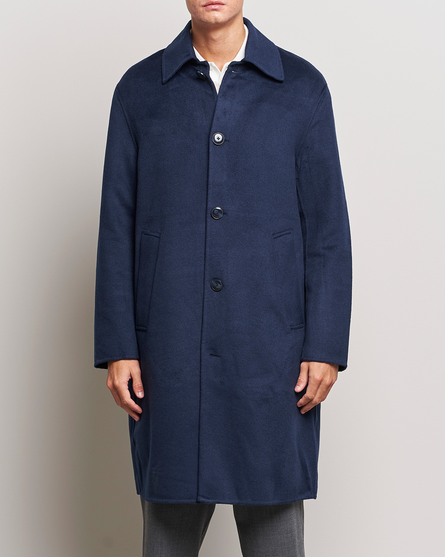 Herre | Jakker | NN07 | Franco Wool Coat Navy Blue