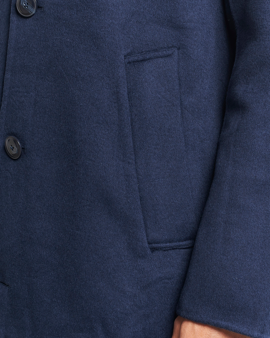 Herre | Jakker | NN07 | Franco Wool Coat Navy Blue