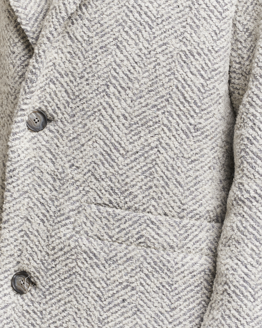 Herre | Jakker | NN07 | Fulvio Herringbone Coat Ecru