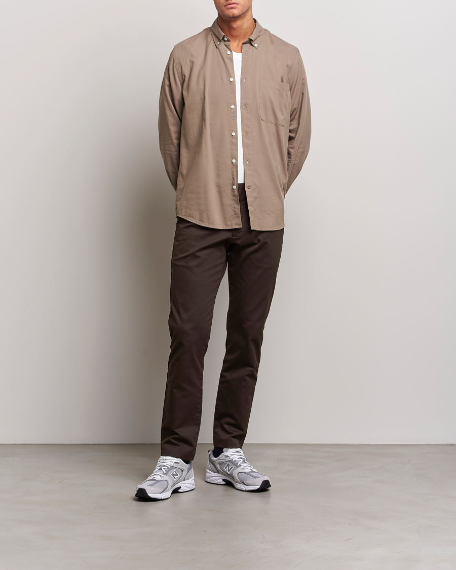 Herre | Bukser | NN07 | Theo Regular Fit Stretch Chinos Demitase Brown