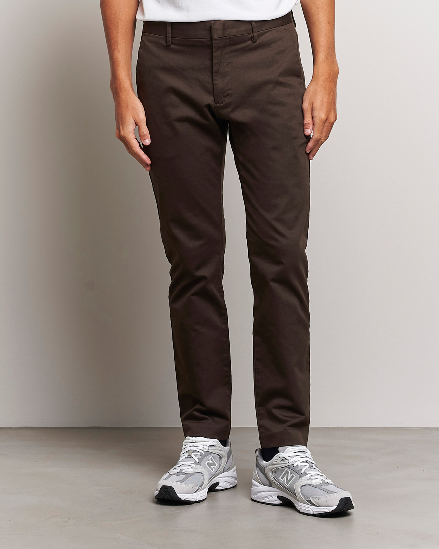 Herre | Bukser | NN07 | Theo Regular Fit Stretch Chinos Demitase Brown