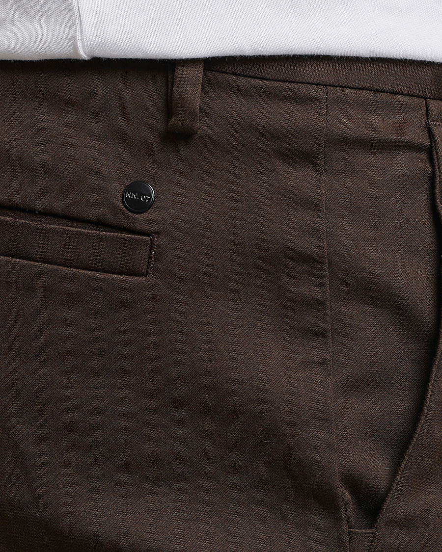 Herre | Bukser | NN07 | Theo Regular Fit Stretch Chinos Demitase Brown