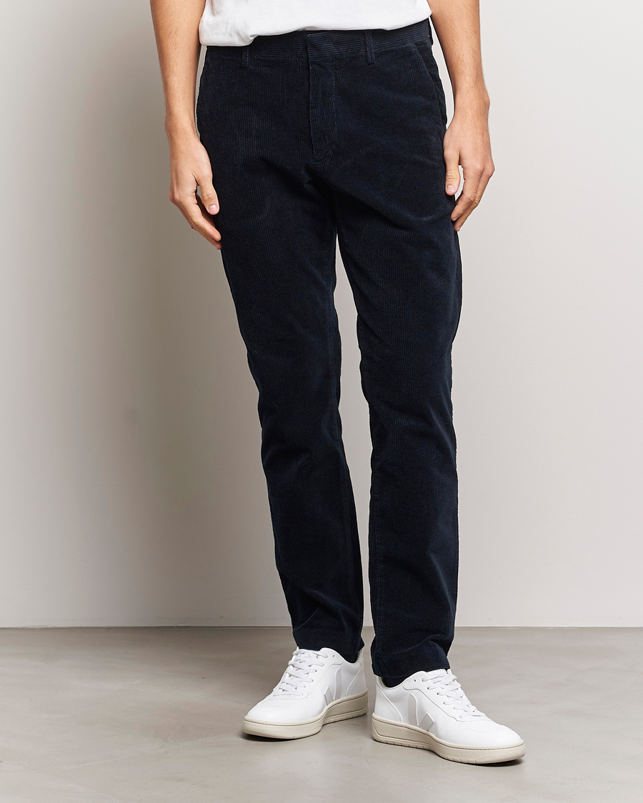 Herre | Bukser | NN07 | Theo Regular Fit Corduroy Chinos Navy Blue