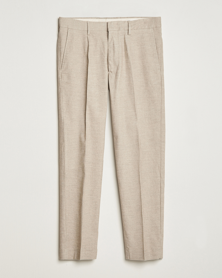 Herre |  | NN07 | Bill Pleated Structured Trousers Cement Melange