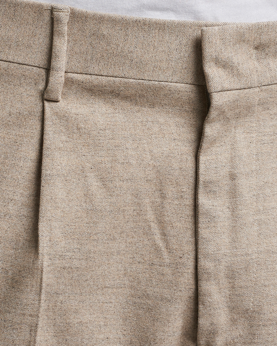 Herre | Bukser | NN07 | Bill Pleated Structured Trousers Cement Melange