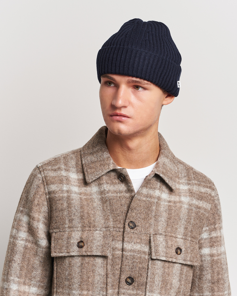 Herre | NN07 Ribbed Hat Navy Blue | NN07 | Ribbed Hat Navy Blue