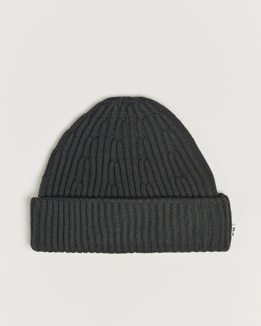 Herre | NN07 Ribbed Hat Dark Army | NN07 | Ribbed Hat Dark Army
