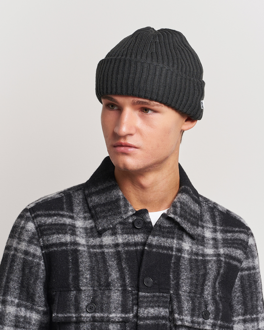 Herre | NN07 Ribbed Hat Dark Army | NN07 | Ribbed Hat Dark Army