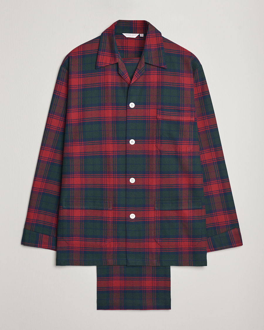 Herre | Pyjamaser og badekåper | Derek Rose | Cotton Flannel Checked Pyjama Set Multi