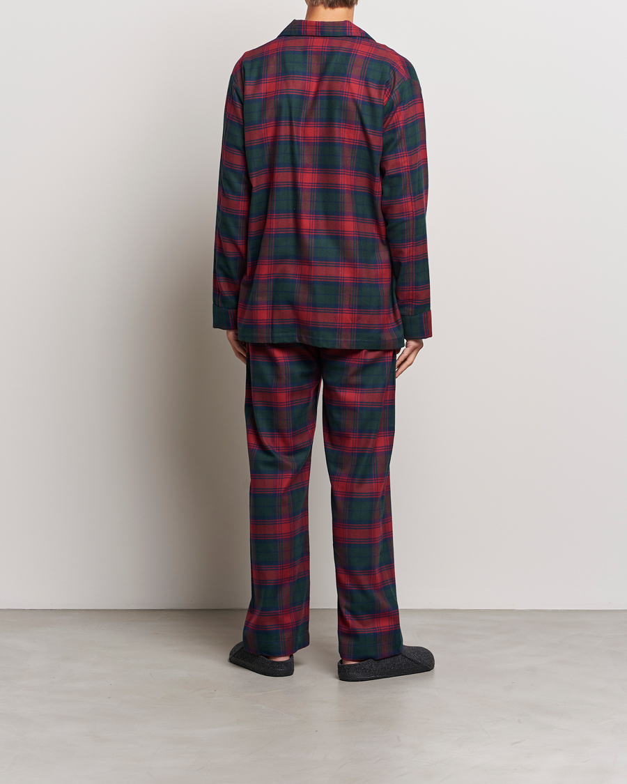 Herre |  | Derek Rose | Cotton Flannel Checked Pyjama Set Multi