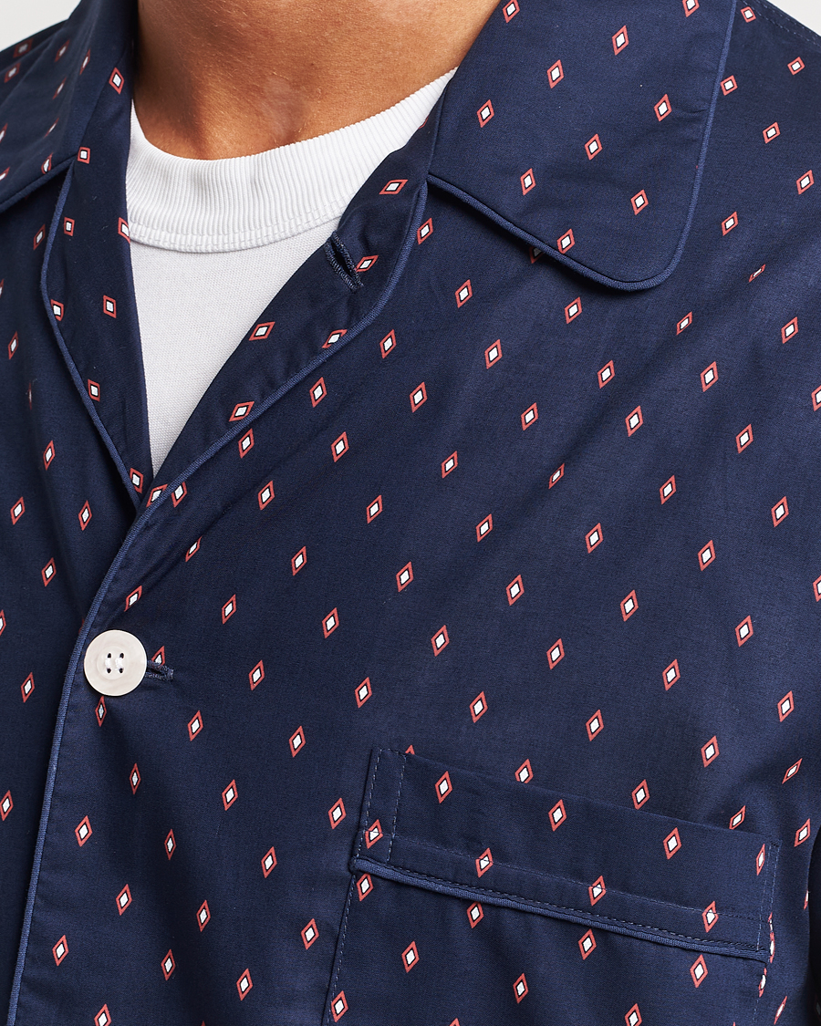 Herre | Pyjamaser og badekåper | Derek Rose | Cotton Pyjama Set Navy