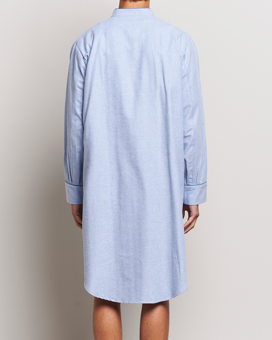 Herre | Pyjamaser og badekåper | Derek Rose | Cotton Pullover Nightshirt Light Blue