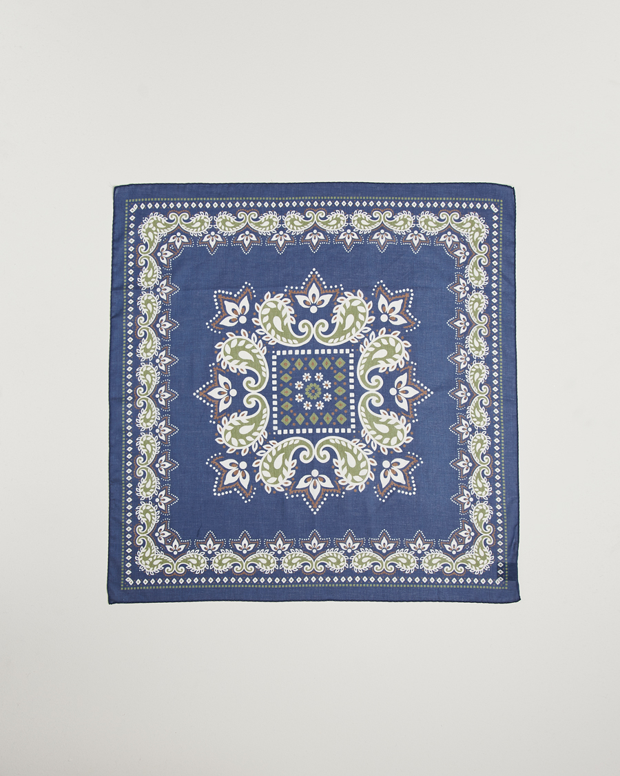 Herre | Amanda Christensen Cotton Voilé Printed Flower Bandana Navy | Amanda Christensen | Cotton Voilé Printed Flower Bandana Navy