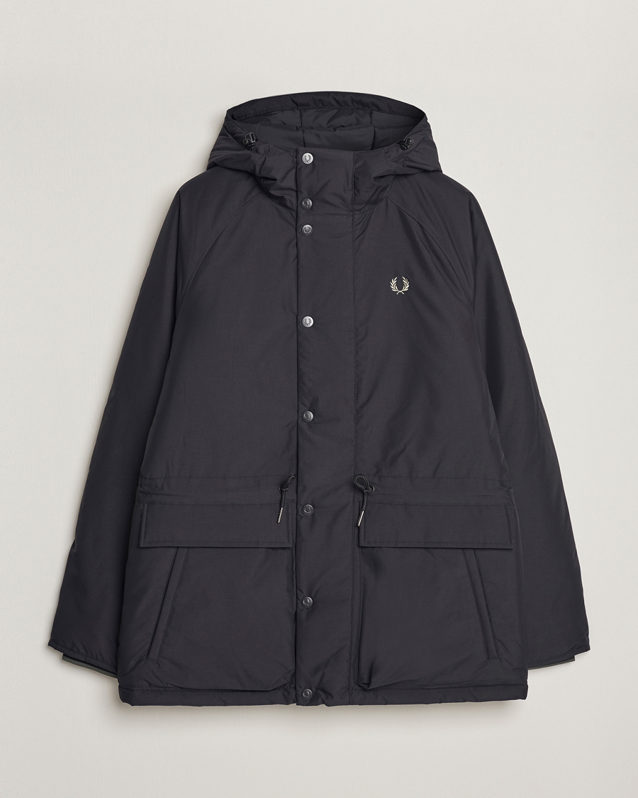 Herre | Jakker | Fred Perry | Padded Zip Through Parka Black