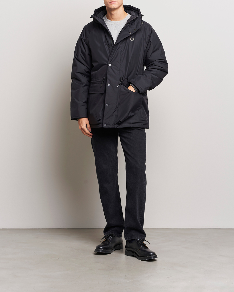 Herre | Jakker | Fred Perry | Padded Zip Through Parka Black