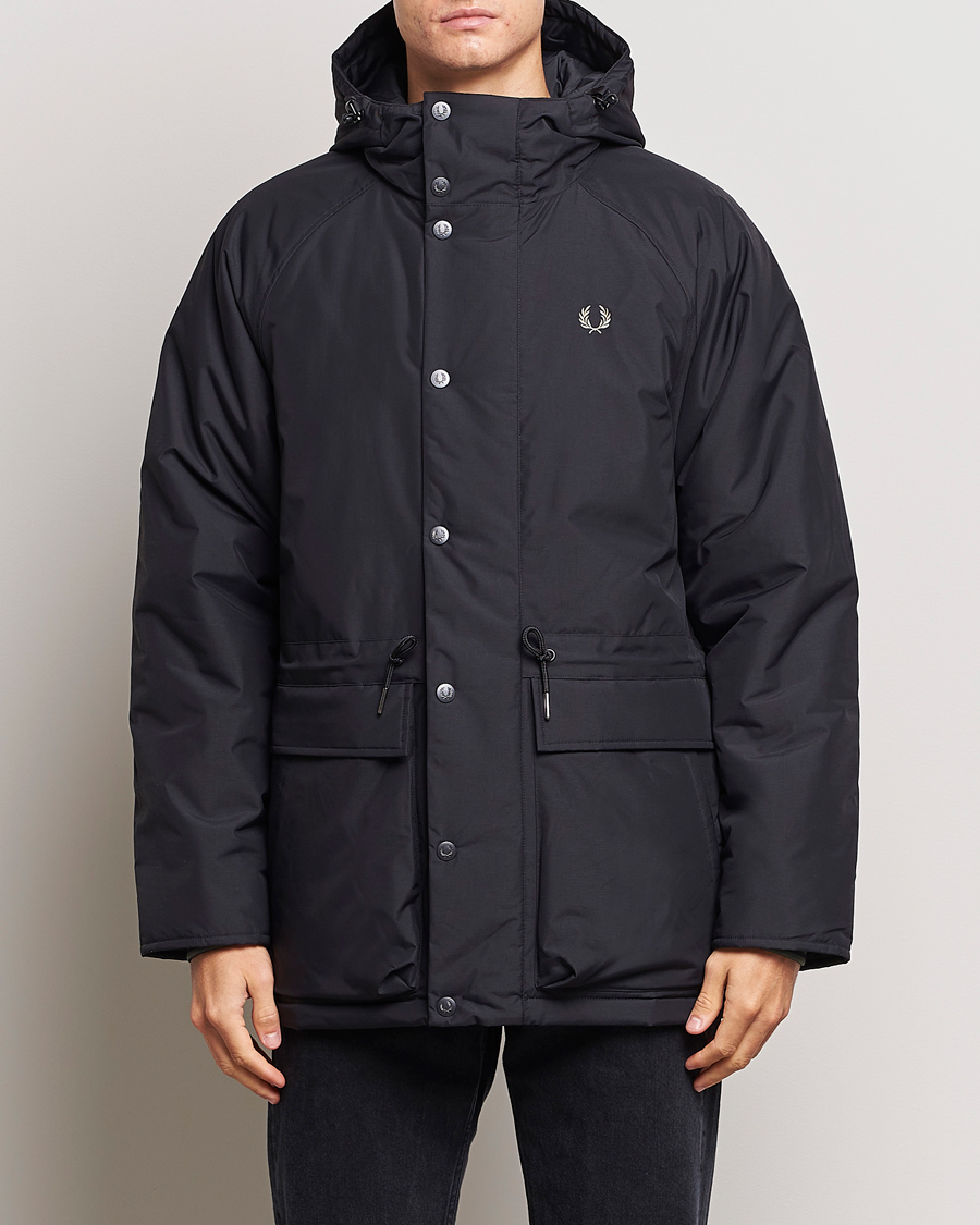 Herre | Jakker | Fred Perry | Padded Zip Through Parka Black