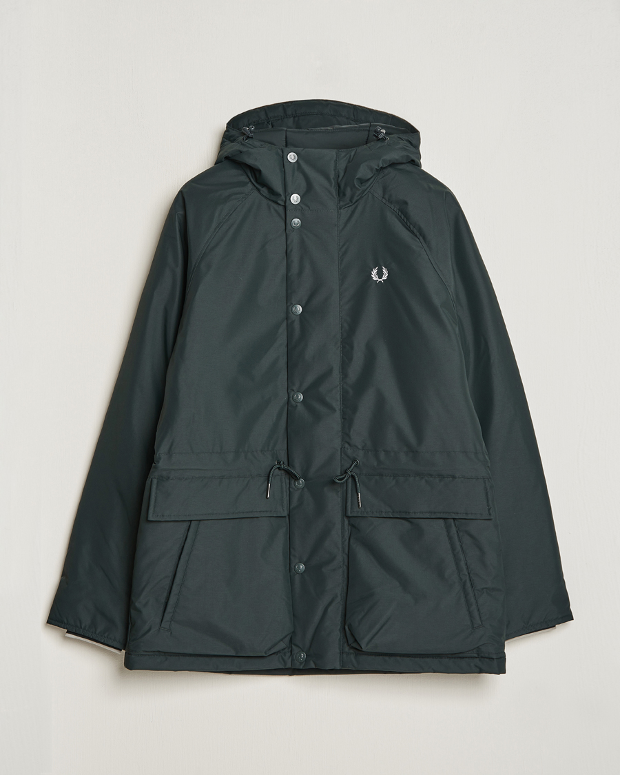 Herre | Jakker | Fred Perry | Padded Zip Through Parka Night Green