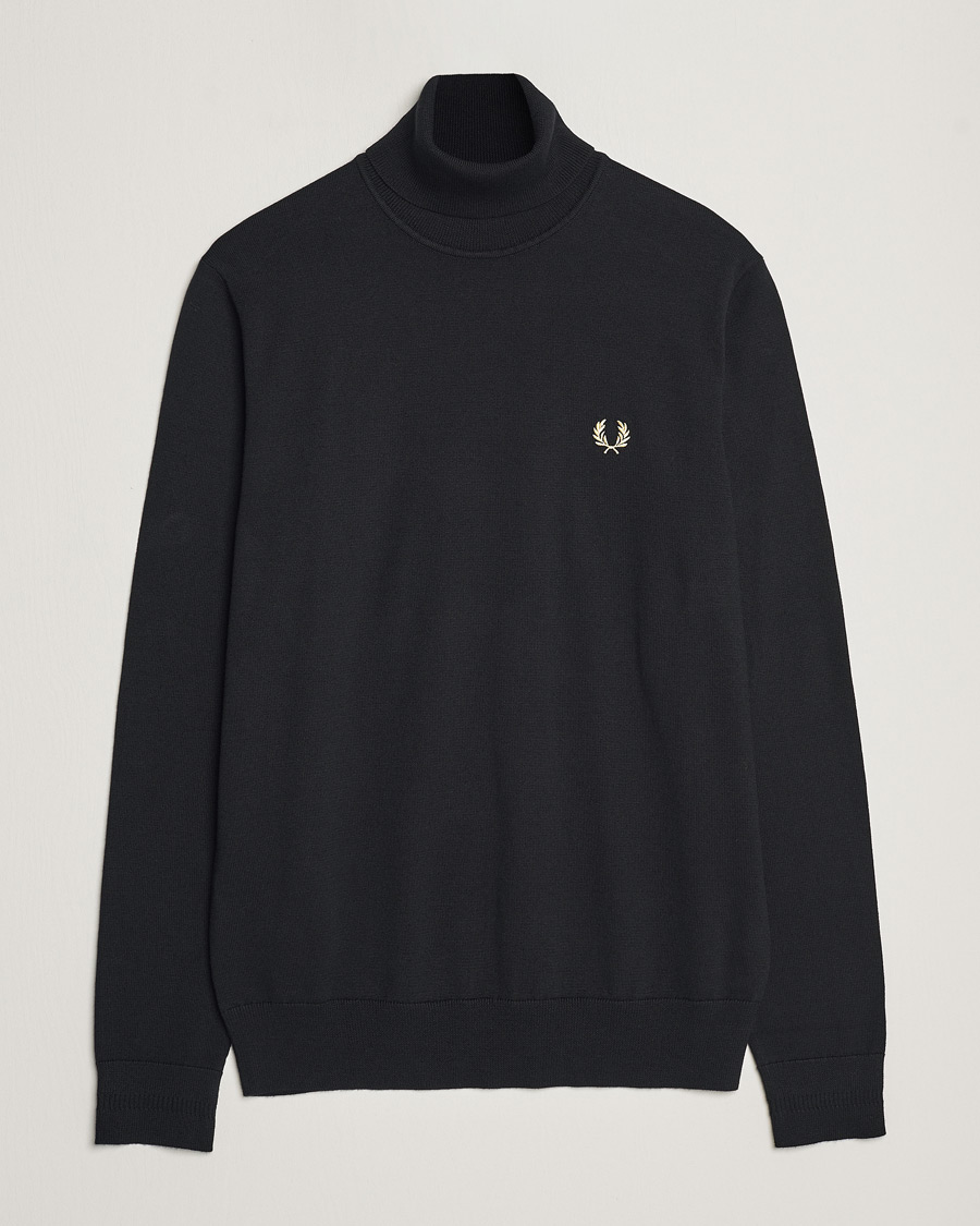 Herre | Fred Perry | Fred Perry | Knitted Rollneck Jumper Black