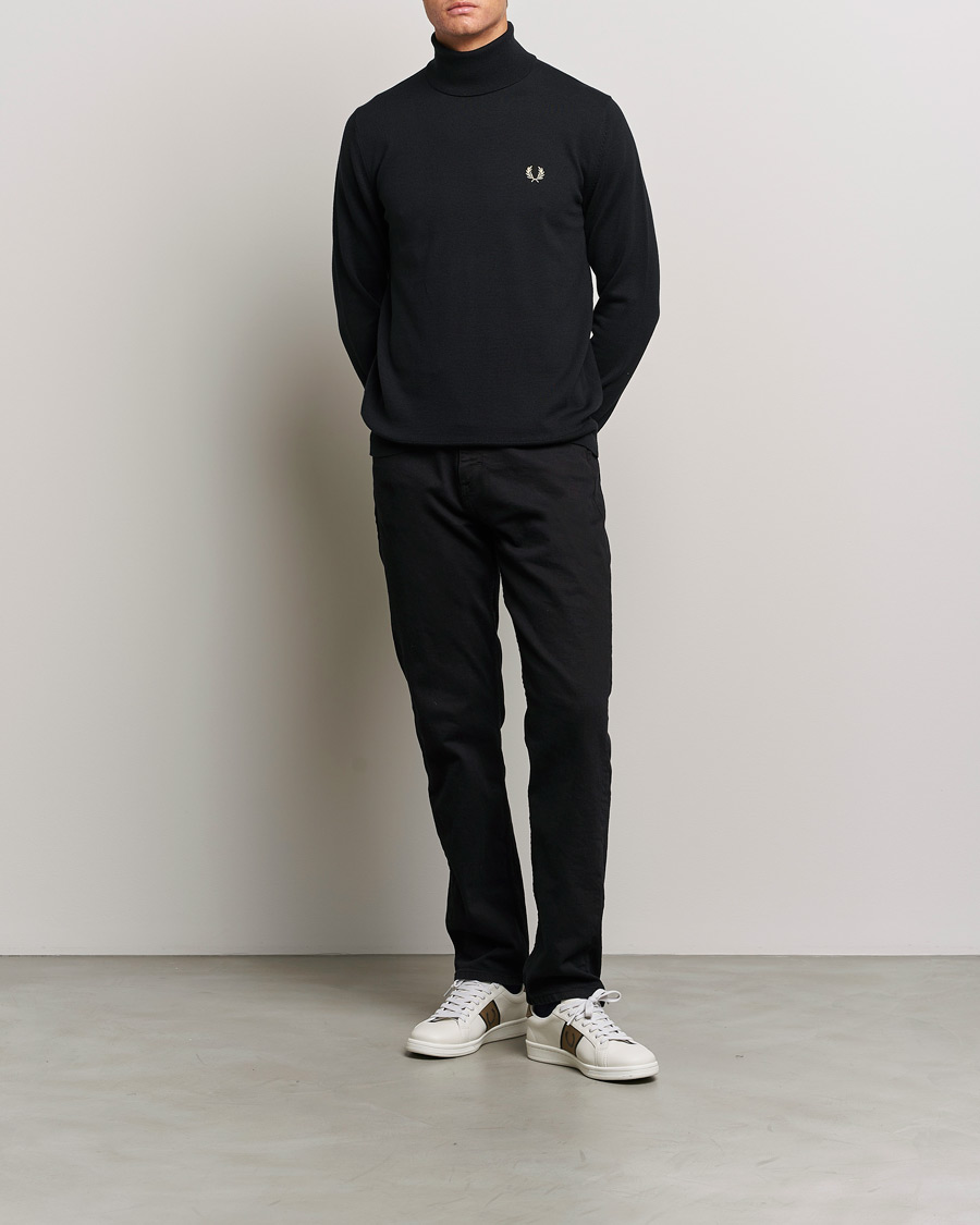 Herre | Gensere | Fred Perry | Classic Rollnock Jumper Black